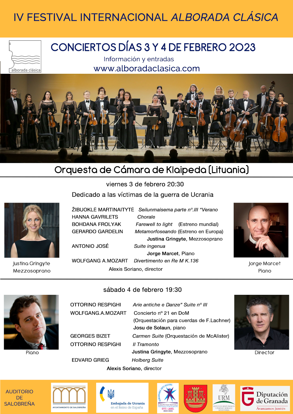 La IV edición del Festival de música ‘Alborada Clásica’ se celebrará en Salobreña del 3 al 11 de febrero